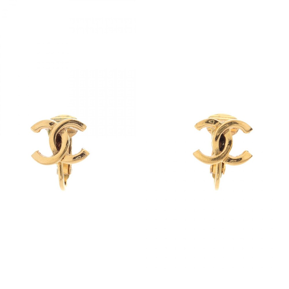 Chanel Coco Mark Earring Gold Plated #292245C59B
